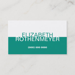 Simple Aqua Panel Business Card