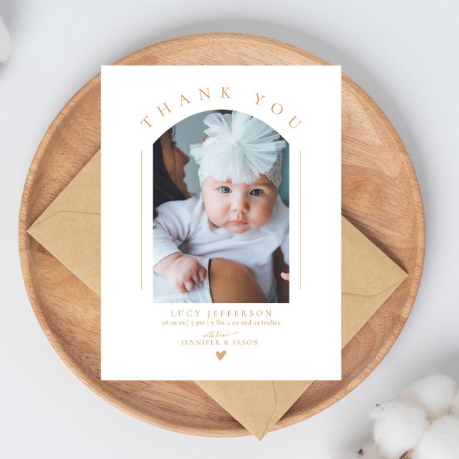 Simple Arch Elegant Baby Shower Photo Postcard (Creator Uploaded)