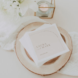 Simple Arch Minimalist Cheers Script Wedding Napkin
