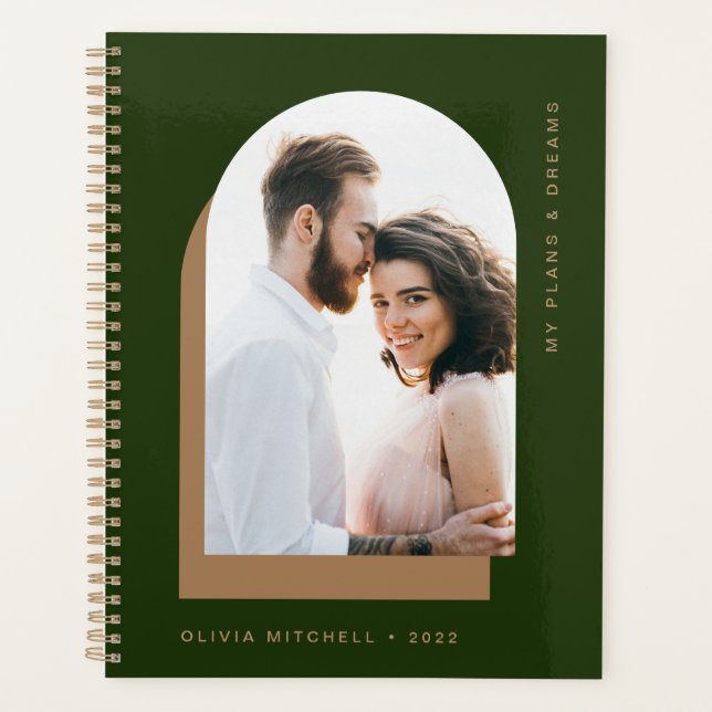 Simple Arch | Modern Forest Green with Photo Planner (Front)