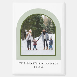 Simple Arch Modern Minimalist Family Photo Magnet