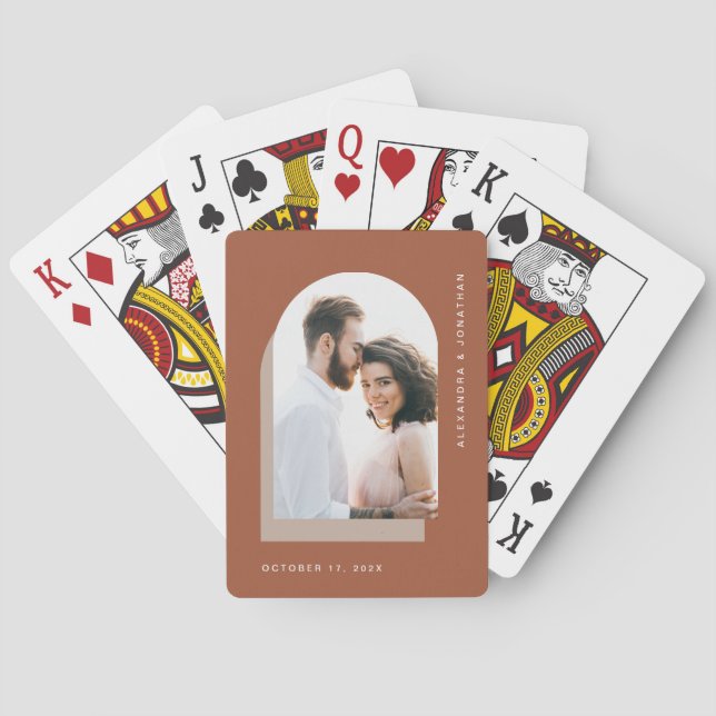 Simple Arch | Modern Terracotta with Photo Playing Cards (Back)