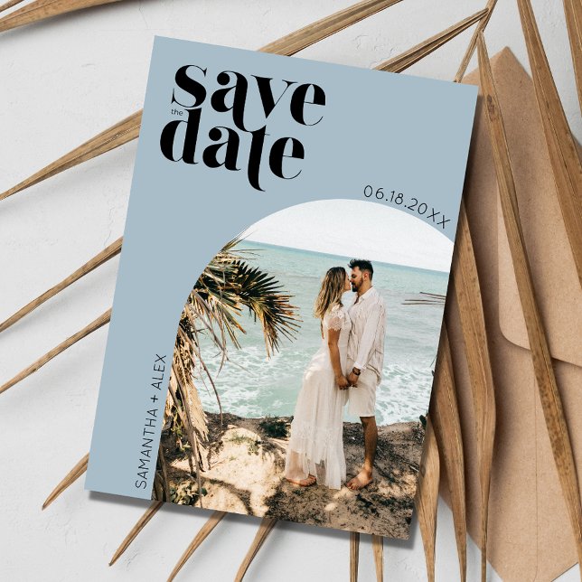 Simple Arch Photo Beach Wedding Save the Date (Simple Arch Photo Beach Wedding Save the Date)