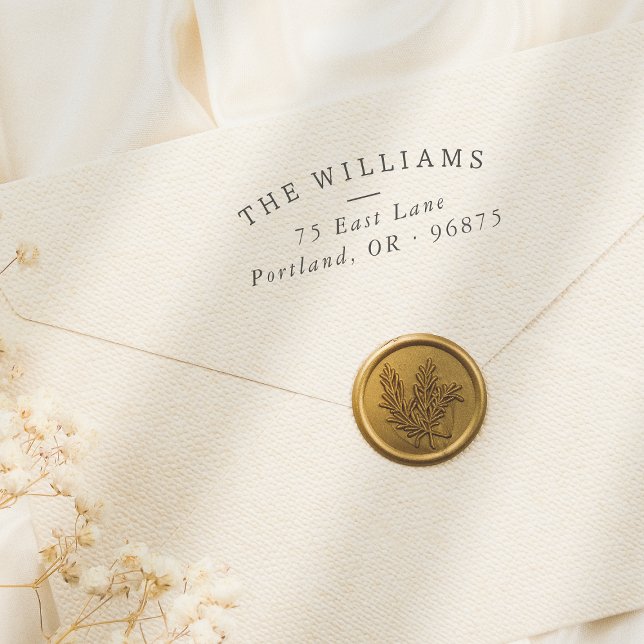 Simple Arched Family Name & Return Address Self-inking Stamp (Stamp Mock-up)