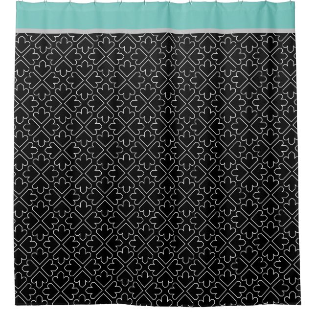 Simple Arrow Outline Pattern Shower Curtain (Front)