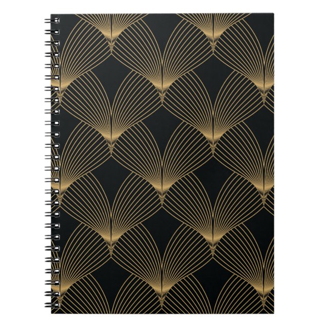 simple art deco pattern geometric notebook (Front)