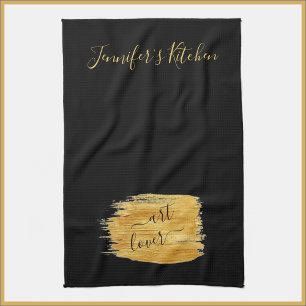Simple Art Lover Minimalist Design Tea Towel