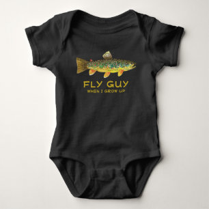 Simple Art of a Fly Fishing Reel Baby Bodysuit