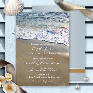 Simple Artistic Beach or Destination Wedding Invitation