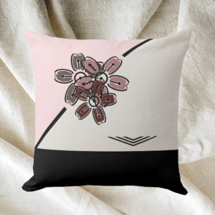 Simple Artistic Cherry Blossom Throw Pillow