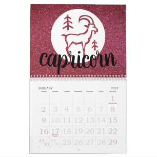 Simple Astrology Zodiac Glitter Birthstone Chart   Calendar