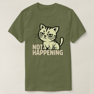 Simple Attitude Cat Graphic Design T-Shirt
