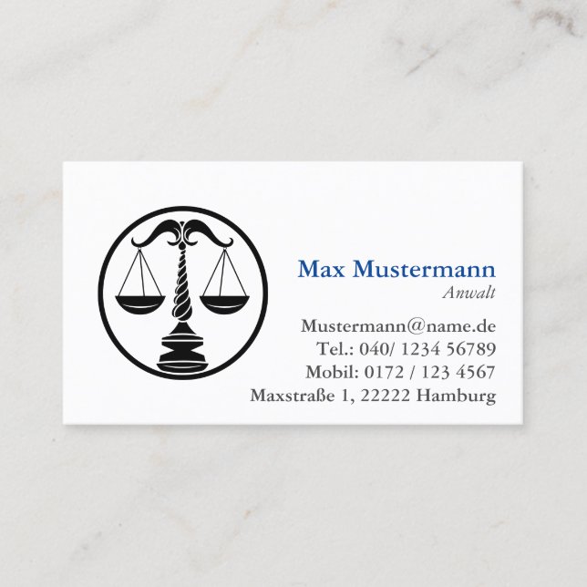 simple attorney business card (Front)