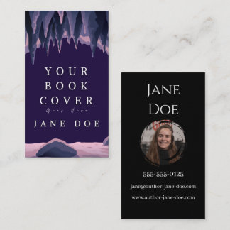 Simple Author Book Cover Customisable Business Card
