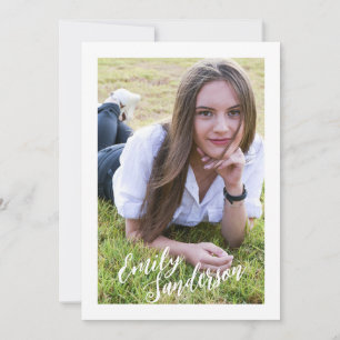 Simple Autograph Portrait Graduation Invite/ Announcement