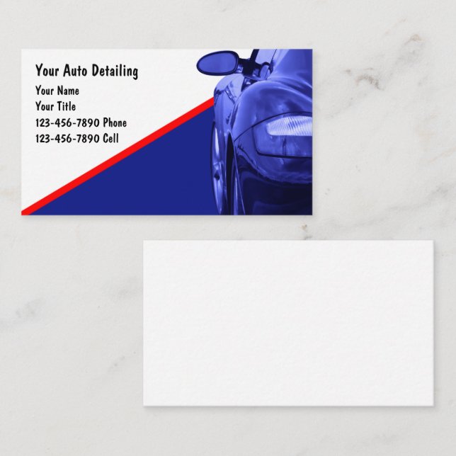 Simple Automotive Business Cards (Front/Back)