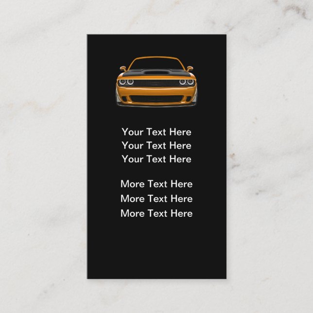 Simple Automotive Business Cards Vertical (Front)