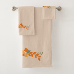 Simple Autumn Foliage Bath Towel Set