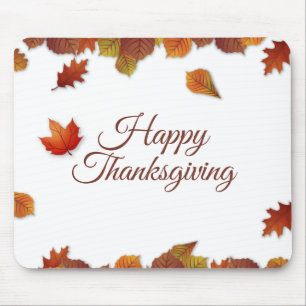 Simple Autumn Leaves Thanksgiving   Mousepad