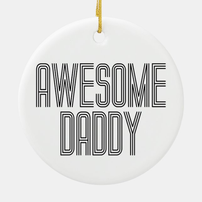 Simple Awesome Daddy Father's Day | Ornament (Back)