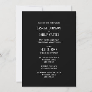 Simple B&G Design- Wedding/Reception Invitation