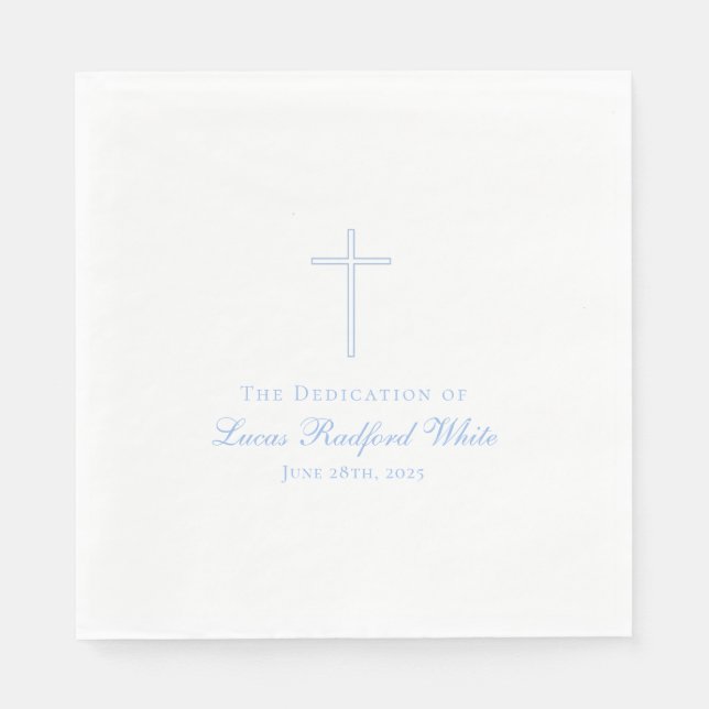 Simple Baby Dedication/Baptism Napkin (Front)