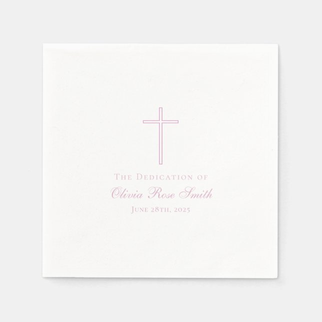 Simple Baby Dedication/Baptism Napkin (Front)