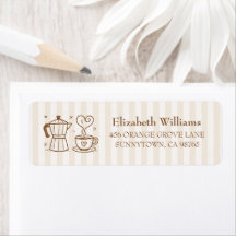 Simple Baby Is Brewing Return Address Labels