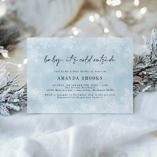Simple Baby It's Cold Outside Winter Baby Shower Invitation
