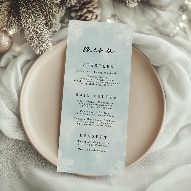Simple Baby It's Cold Outside Winter Baby Shower Menu (Creator Uploaded)