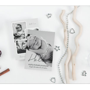 Simple Baby Photo Birth Announcement Card