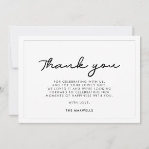 Simple Baby shower Thank You Card