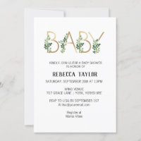 Simple Baby Slogan Baby Shower