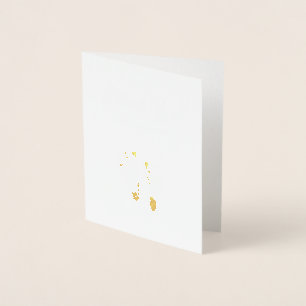 Simple Baby Thank You Elegant Gold Foil Footprints Card