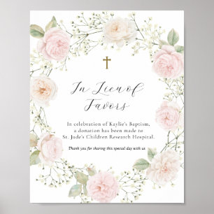 Simple Baby's Breath and Roses In Lieu of Favours Poster