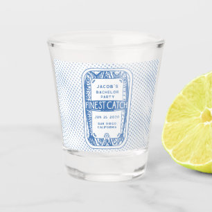 Simple Bachelor Party Fishing Guys Weekend Trip Shot Glass