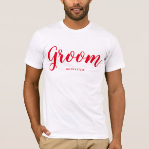 Simple Bachelor Party Personalised Groom T-Shirt