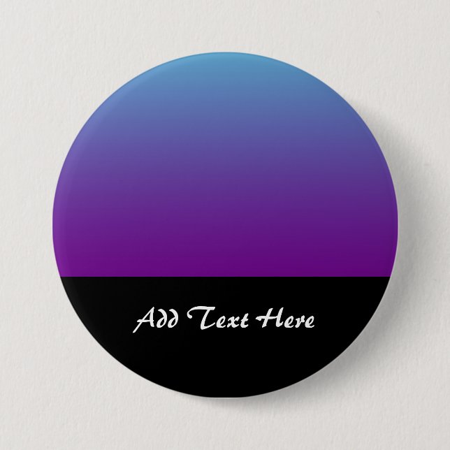 Simple Background Gradient Turquoise Blue Purple 7.5 Cm Round Badge (Front)