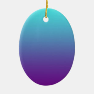 Simple Background Gradient Turquoise Blue Purple Ceramic Tree Decoration