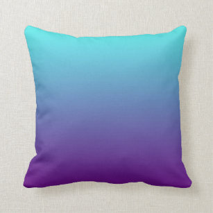 Simple Background Gradient Turquoise Blue Purple Cushion
