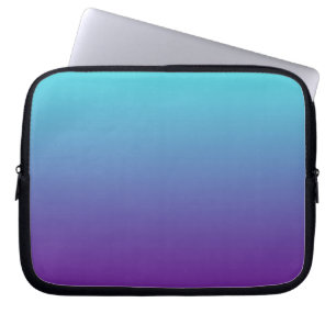 Simple Background Gradient Turquoise Blue Purple Laptop Sleeve