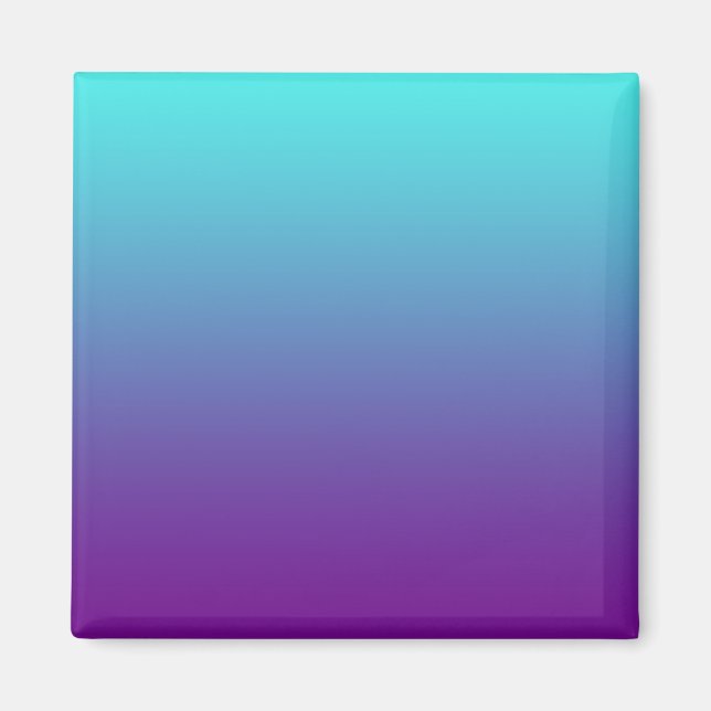 Simple Background Gradient Turquoise Blue Purple Magnet (Front)