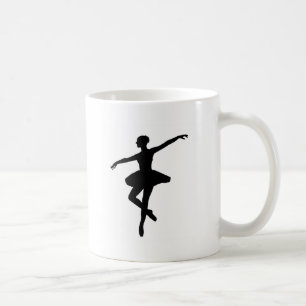 Simple Ballet Black White Ballerina Coffee Mug