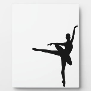 Simple Ballet Black White Ballerina Plaque