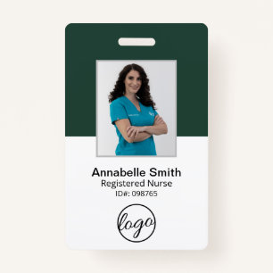 Simple Bar Code Photo Employee ID Badge