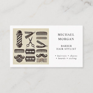 Simple Barber's Tools Of The Trade Business Card