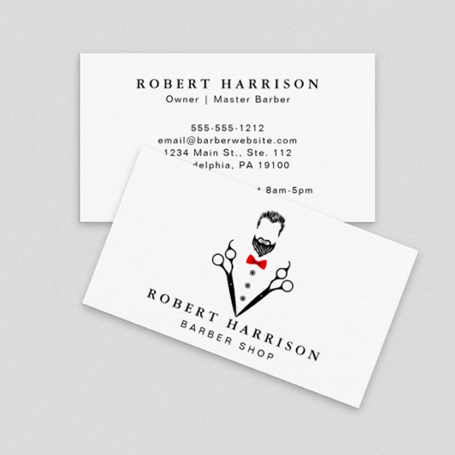 Simple Barbershop Professional Barber Business Card (Creator Uploaded)