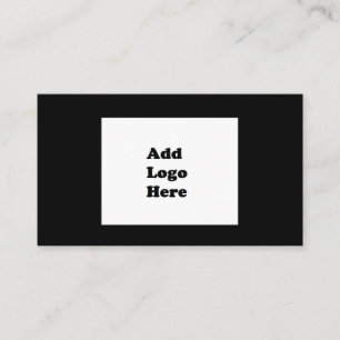 Simple Basic Black Business Logo Card