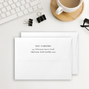 Simple Basic BUDGET Return Address Envelope