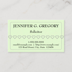 Simple & Basic Solicitor Business Card